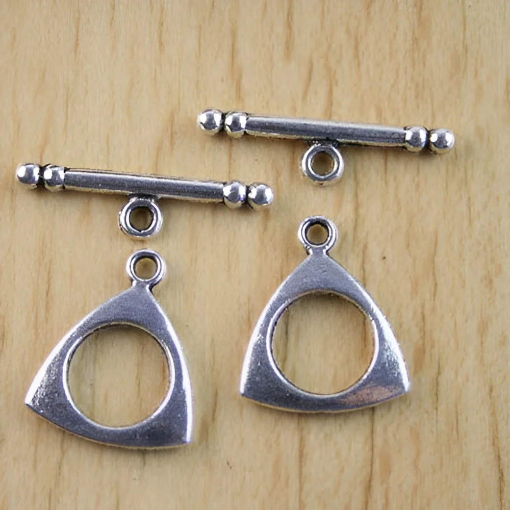 

20sets 19x15.8mm bar24.6mm Copper-tone Triangle Toggle Clasps H1381