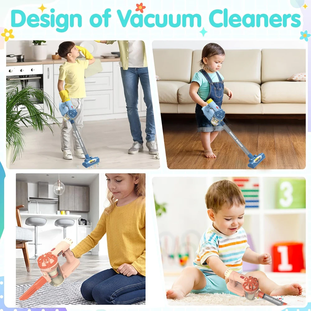 Simulation Elektrische Staubsauger Set für Kleinkinder Kinder Pretend Spielen Spielzeug Rolle Spielen Housekeeping Spielzeug Pädagogisches Spielzeug Geschenke