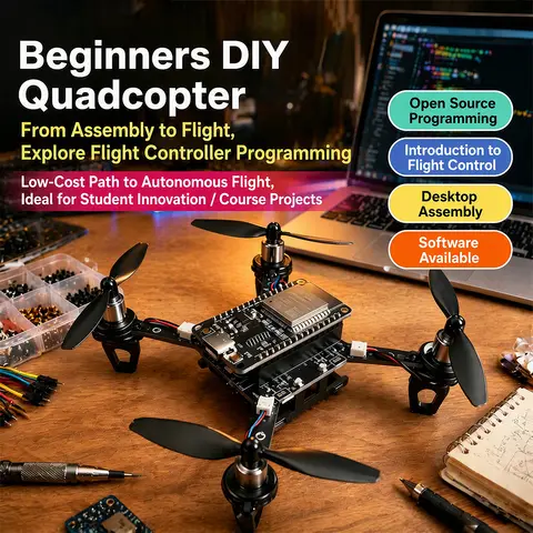 ESP32 Drone DIY Package Dual 240MHz Processor Gyroscope Accelerometer Sensor Expandable Flight Controller Student Training Drone