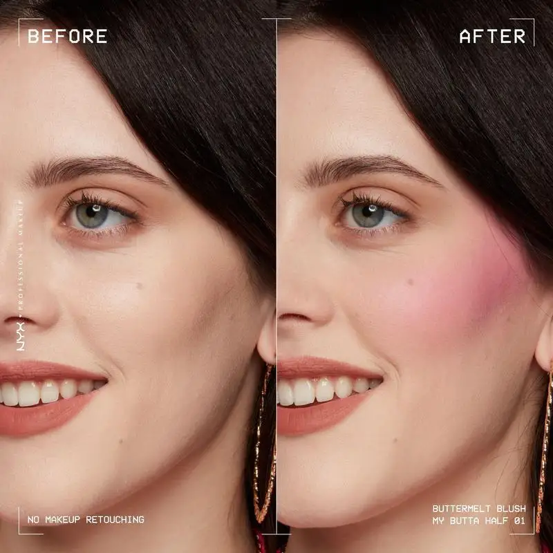 أحمر خدود كريمي الزبدة، لمسة نهائية طبيعية، مكياج للوجه، لون قابل للبناء، يدوم طويلاً، تركيبة نباتية للتحكم في الزيت للاستخدام اليومي، الجمال #6