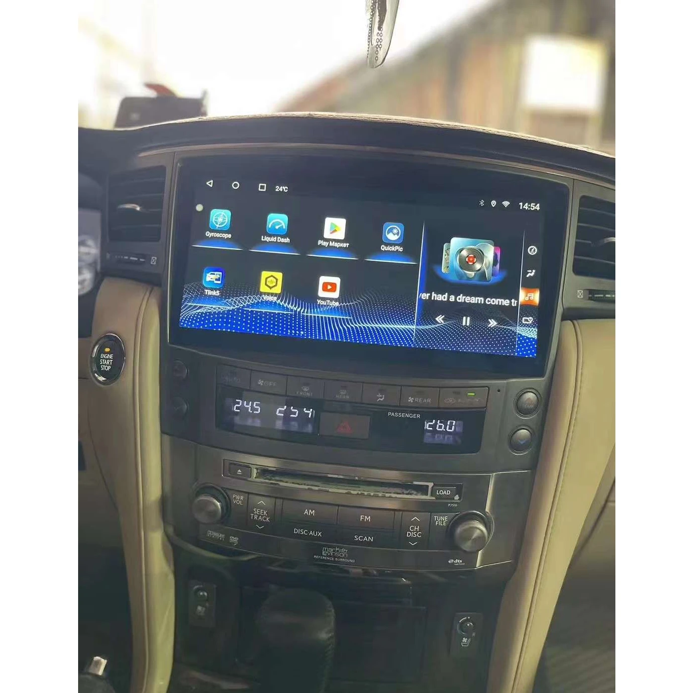 Dla LEXUS LX570 2007-2015 Android Multimedialny odtwarzacz DVD Carplay Nawigacja GPS Ekran dotykowy Radio samochodowe