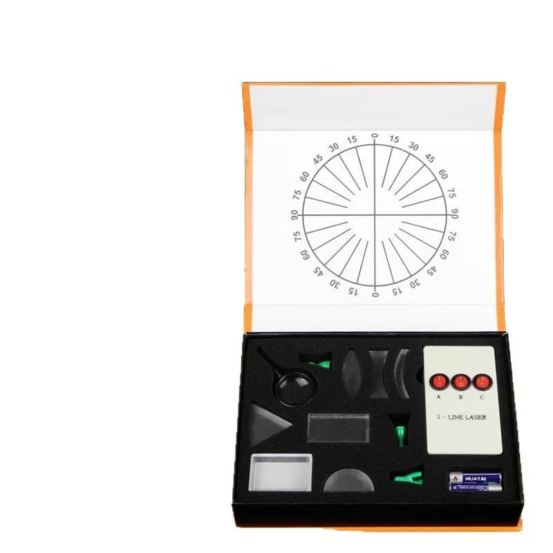 

Junior High School Optics Experiment Kit, Physics Light Lab Set with Prism & Convex Concave Lenses for Science Education