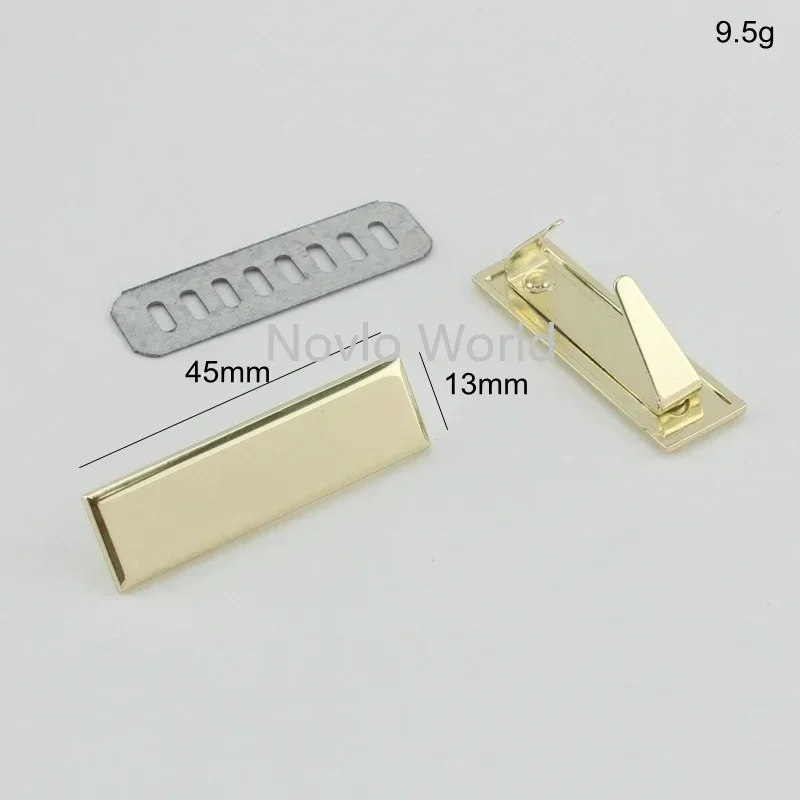 20-100PCS Engrave YOUR NAME 45*13MM Metal Label Long Rectangle Purses Label Tags Metal Logo For DIY Handbag Bags Metal Labels