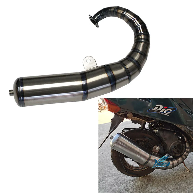 Exhaust Pipe DIO50 DIO90RR 90cc Racing Scooter Exhaust System for Honda DIO AF18 AF 24 AF25 AF28 Racing Muffler Pipe 2-Stroke