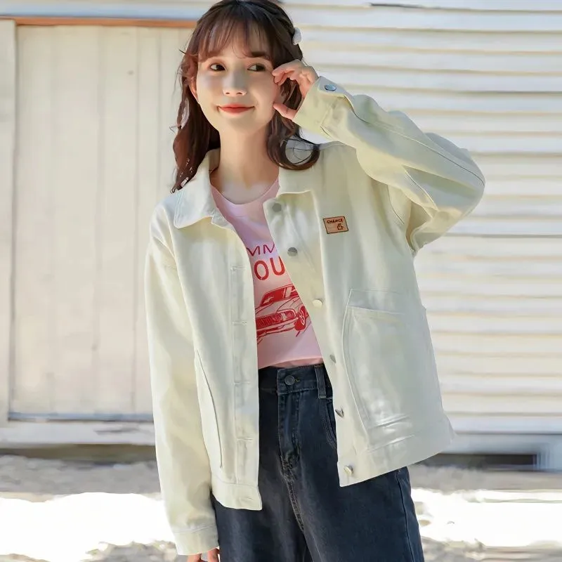 デニム レディース ゆったり カジュアル コート 2025 春新作 女性 薄手 ツーリング 韓国風 ジャケット ブリーフ 日本風 レディース カレッジ風 アウター