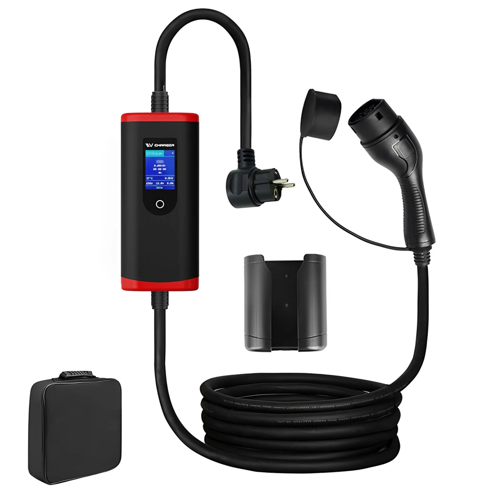 

Protable Type-2 EV Portable Charger Type2 Plug Connector 16A 3.5KW 5m Wallbox Charging Station Wallbox EVSE for Electric Vehicle