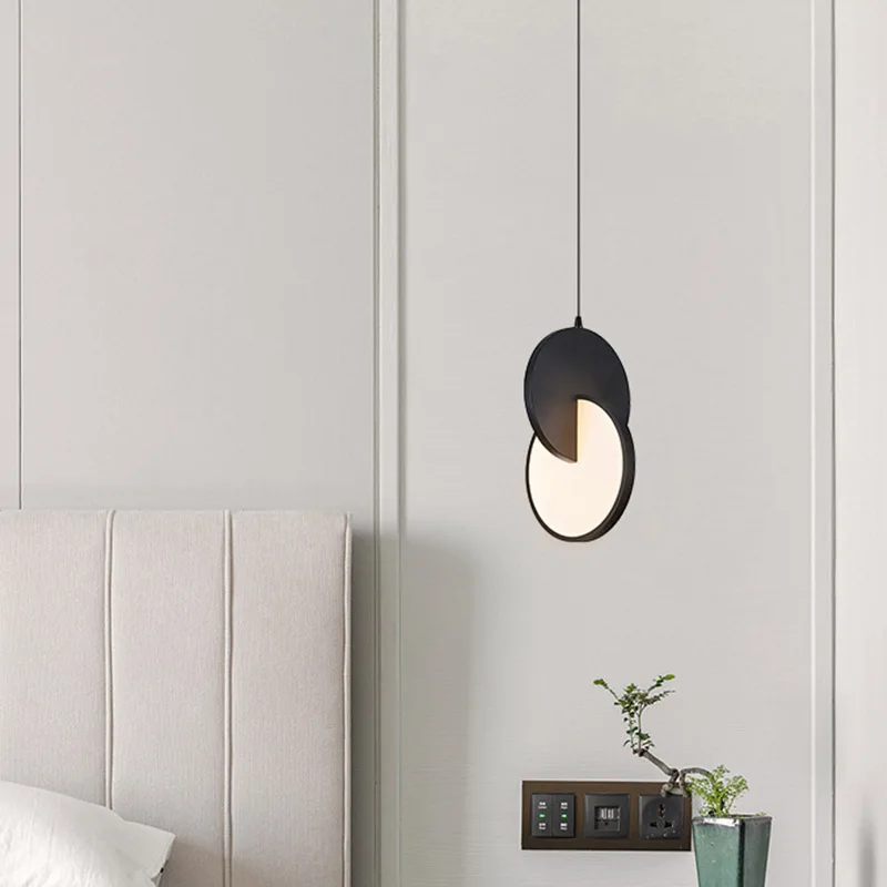 Imagem -04 - Nordic Designer Solar Eclipse Lustre Painel de Teto Ajustável Suspensão Atmosfera Cabeceira Quarto Luminárias Decoração