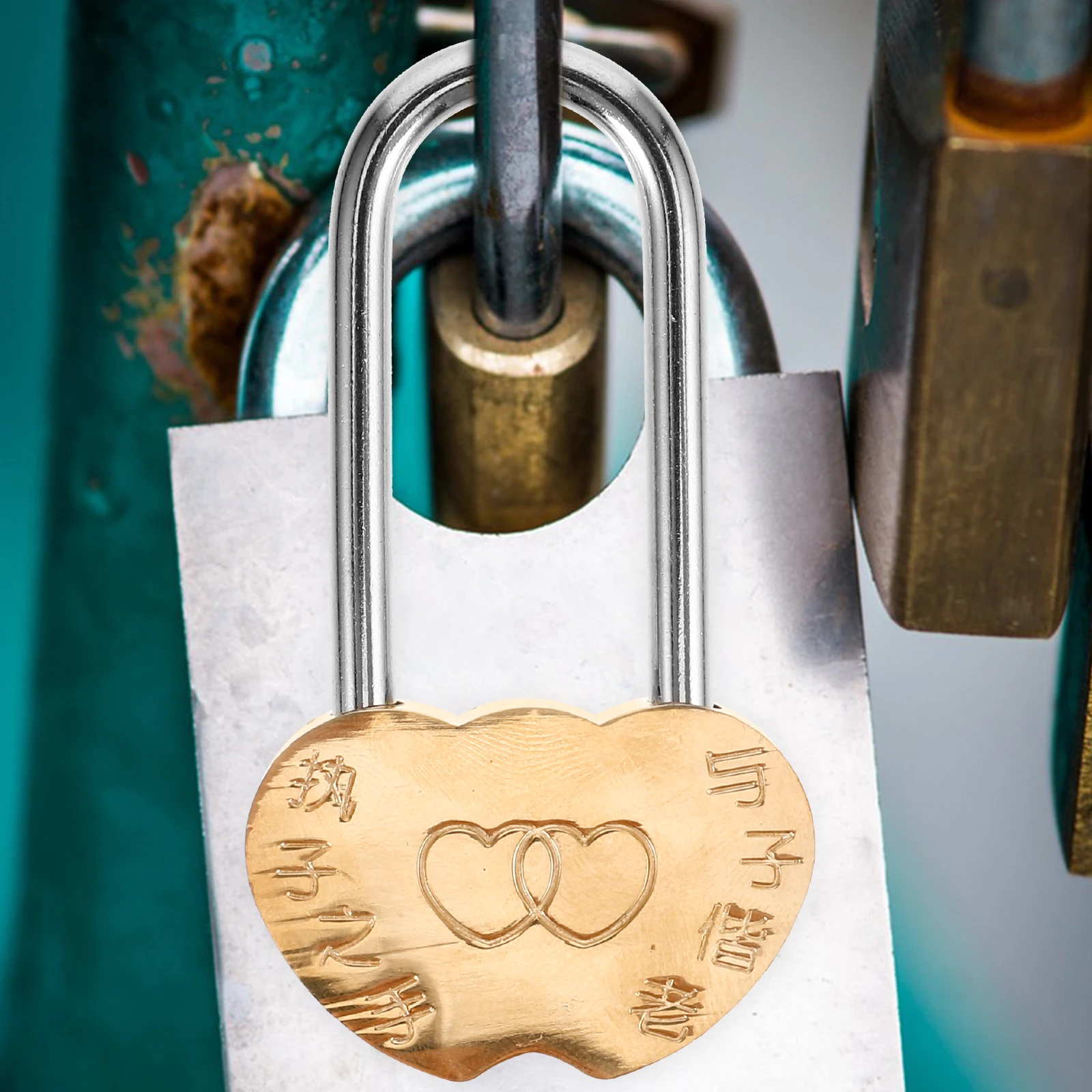 

Vintage Metal Padlock Decorative Wish Lock for Lovers Travel Wedding Anniversary Portable Love Locks Personalized