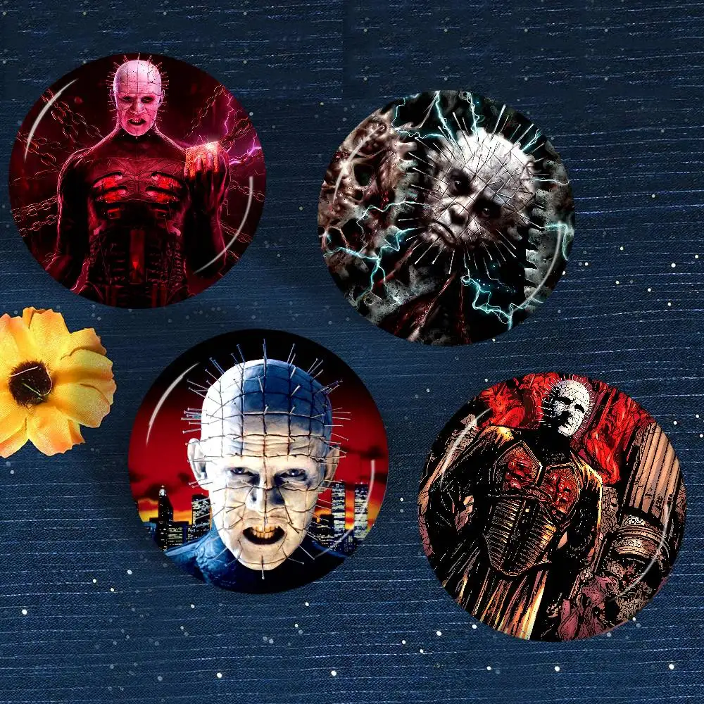 Classic H-hellraiser Movie Anime Button Pin Handmade Brooch For Clothes Cartoon Badge Backpack Decoration Jewelry Accessories