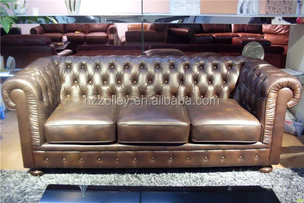 Contemporary hotel furniture italian reproduction living room wooden leather sofa set