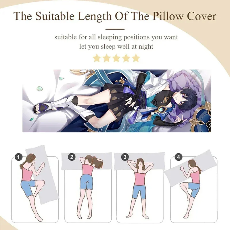 aa Bear House 002 Dakimakura Game Genshin Impact Wanderer وسادة حالة العناق.. Dakimakura وسادة 150x50 CmWAT99 ★ ★