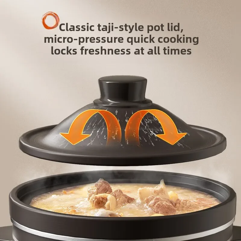 SUPOR Electric Stewpot with Purple Sand Inner Pot 5L Soup Pot for Stewing Soup and Bird's Nest DG50YC887 220v