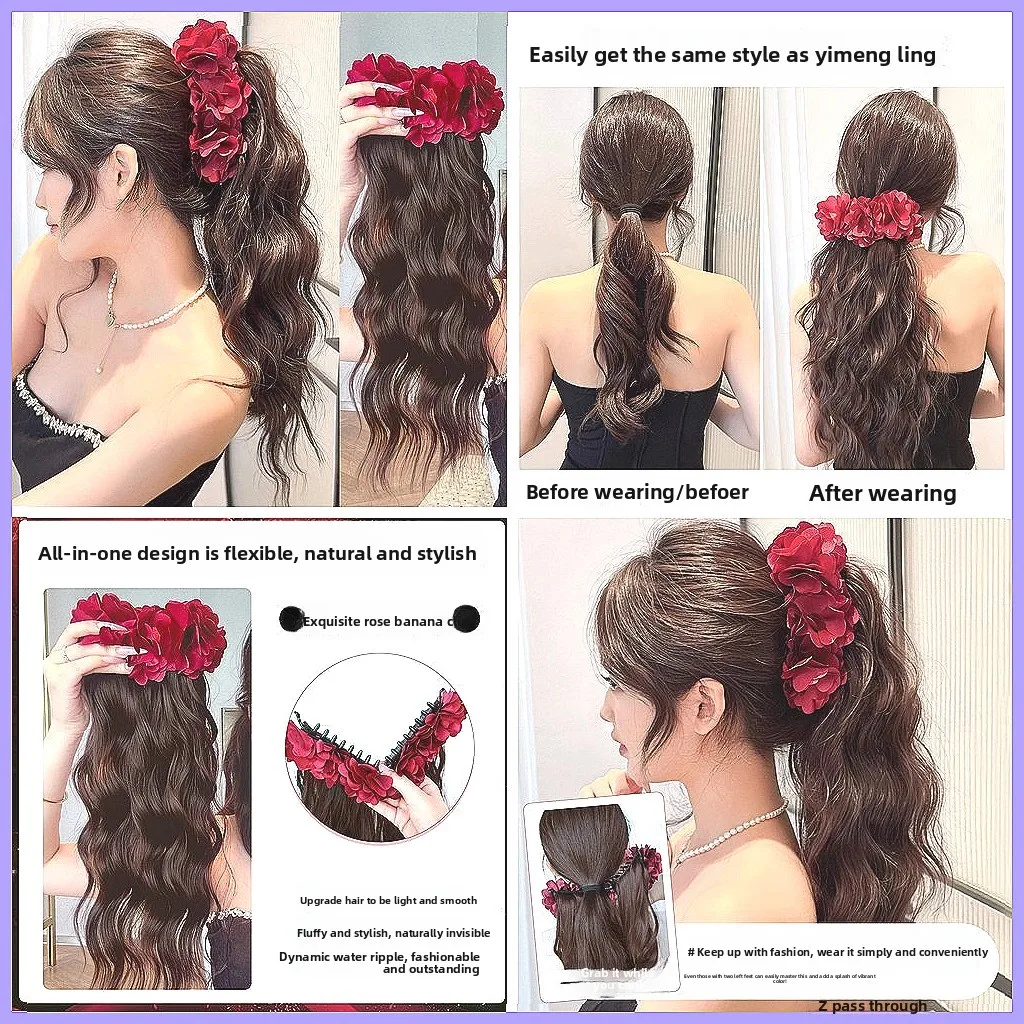 extension-per-coda-di-cavallo-con-clip-a-banana-effetto-ondulato-rosa-capelli-finti-ispirati-alle-celebrita-con-clip-a-tenuta-forte-per-coda-laterale