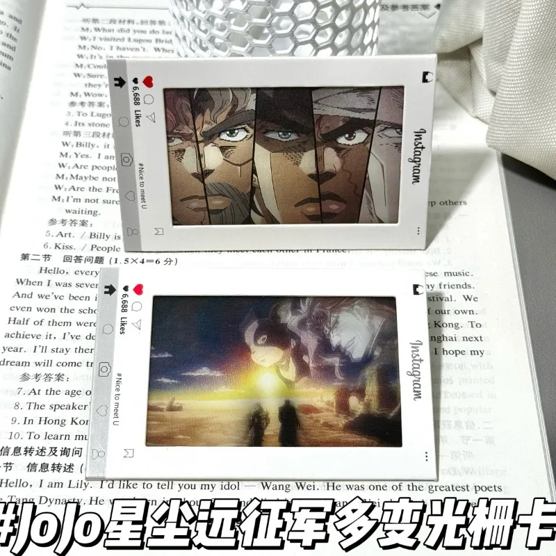 

Creative JoJo's Bizarre Adventure Figure Grating Card Guido Mista Giovanna Bookmark Toy Backpack Pendant Gift for Good Friend