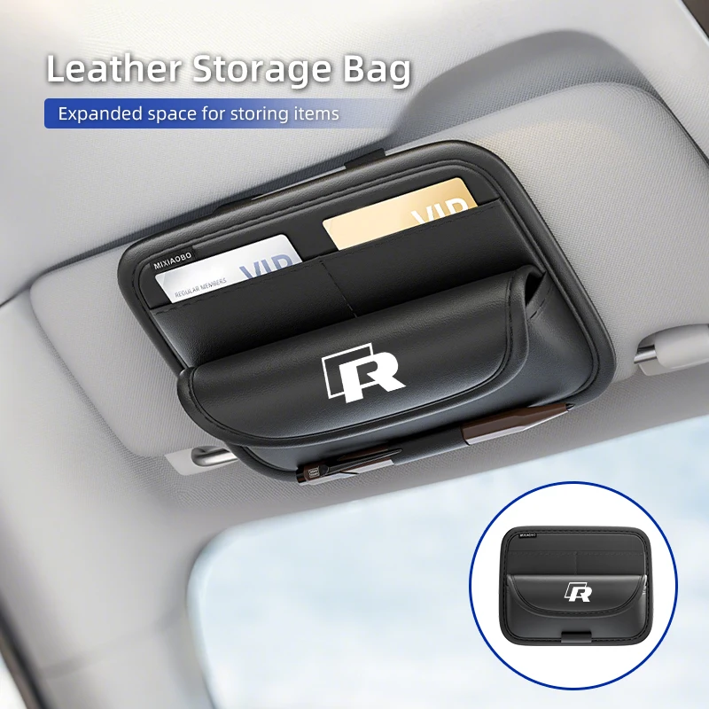 Солнцезащитный козырек для автомобиля, сумка для очков, держатель для карт, органайзер для солнцезащитного козырька, автомобильные аксессуары для Volkswagen VW Golf Jetta Passat mk4 mk5 mk6