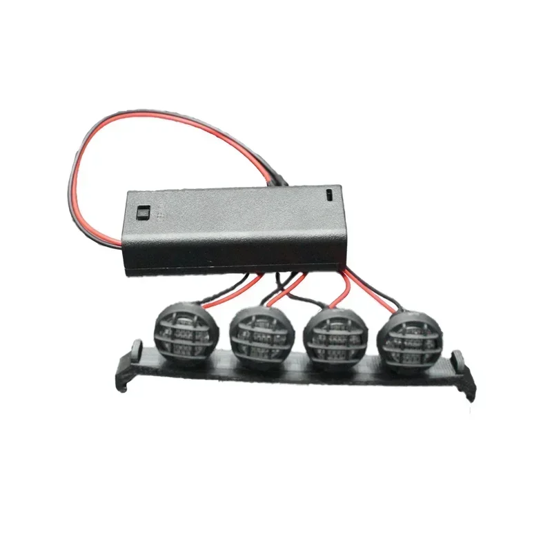 Bandeja de bagagem de rack de teto de metal e luz LED para Suzuki Jimny 1/16 RC Crawler Car Upgrade Parts