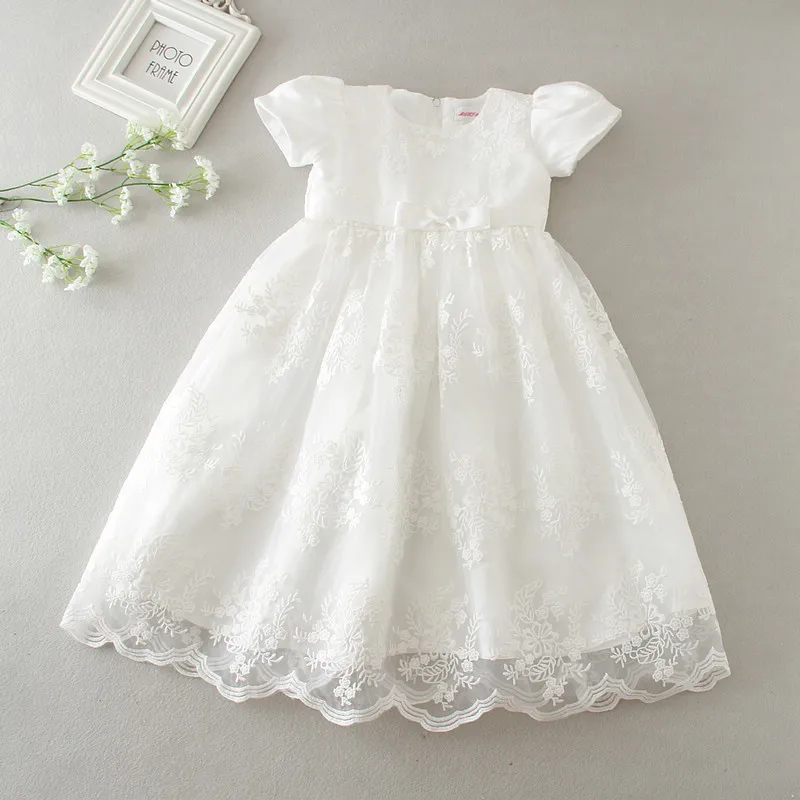 Infant Baptism Dress for Newborns Birthday Party Long Dresses Baby Clothes 0 to 24 Months