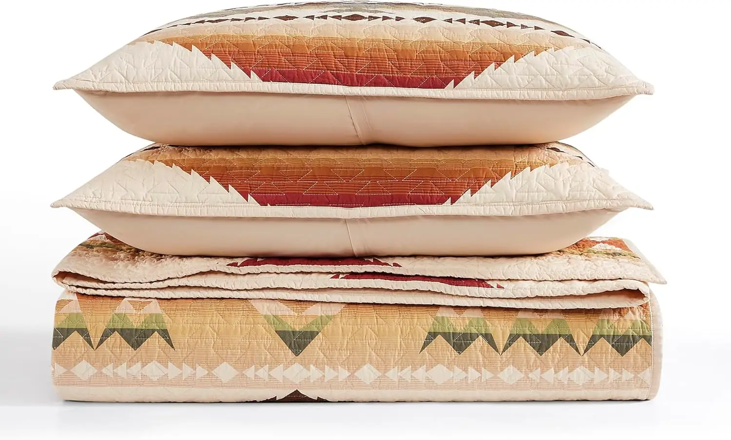 Pendleton Solstice Canyon Coverlet Set - Cotton Coverlet With Colorful Canyon-Inspired Design, Reversible, Includes Shams,