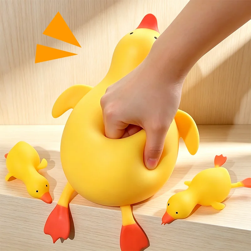Cute Duck Squishy Toy Slow Rising Stretchable Animal Stress Relief Fidget Squeeze Decompression Toy Great Gift for Adults Kids