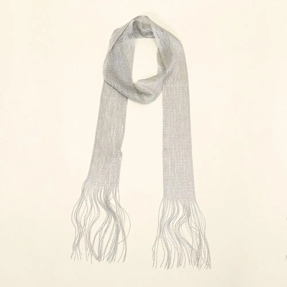 

Модный тонкий длинный шарф с кисточками, винтажный ретро-шейный шарф, многоцелевой роскошный брендовый дизайнерский тонкий шарф, украшение, шейный платок