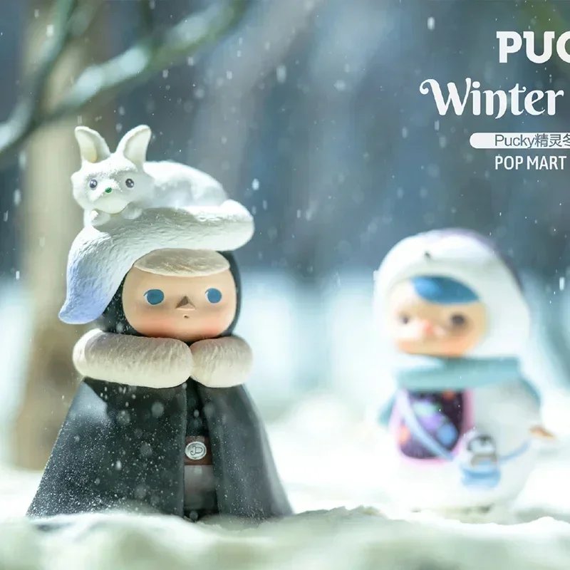 POP MART Pucky Elf Winter Babies Series Blind Box Toys Mystery Box Mistery Caixa Action Figure Surprise Cute Model Birthday Gift