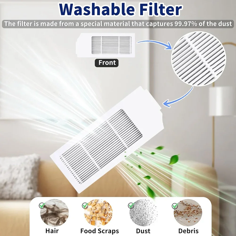 

A67Z Accessories For ECOVACS DEEBOT N20 Plus/ N20 PRO Plus Robot Vacuum Replacement Parts Main Side Brush, Filter, Mop Pad