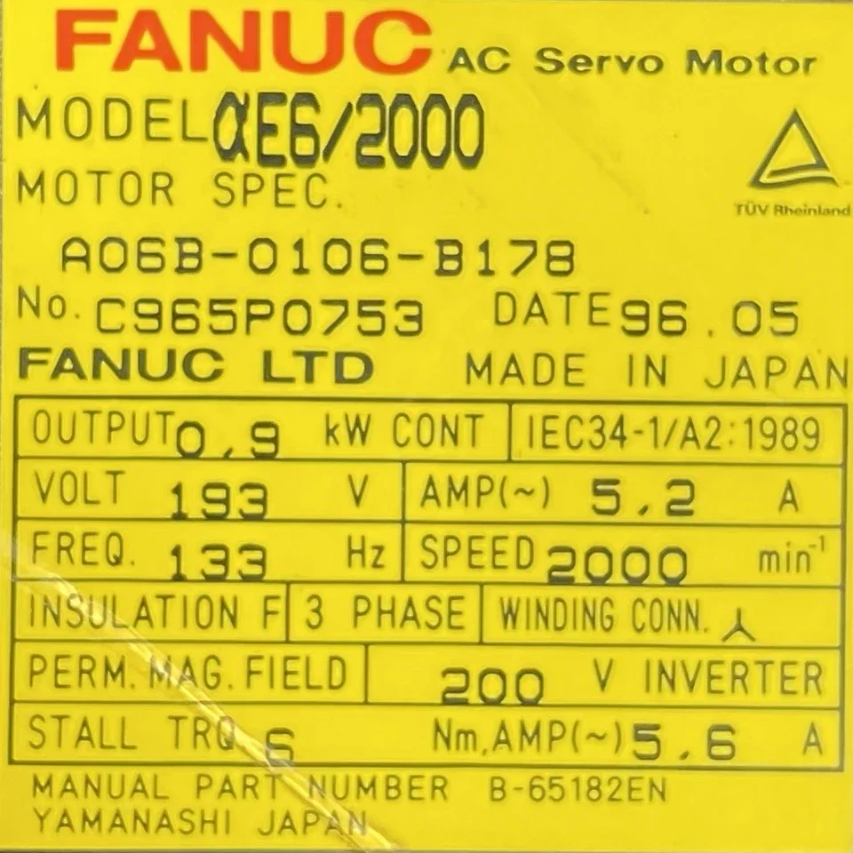 A06B-0106-B178 New Fanuc Motor IN STOCK Fast ship