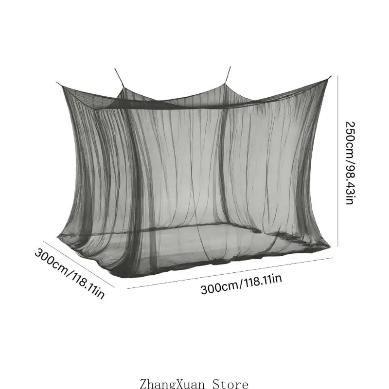 großes hängendes Insektennetz 3 x 5 x 2,5 m, Einzeltür für Camping und Ruhe, 3 x – Detail 6