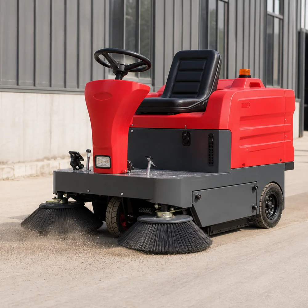 Road Sweeper Machine with Side Brush Vacuum Cleaning for Street Sidewalk Parking Area and Road Dust