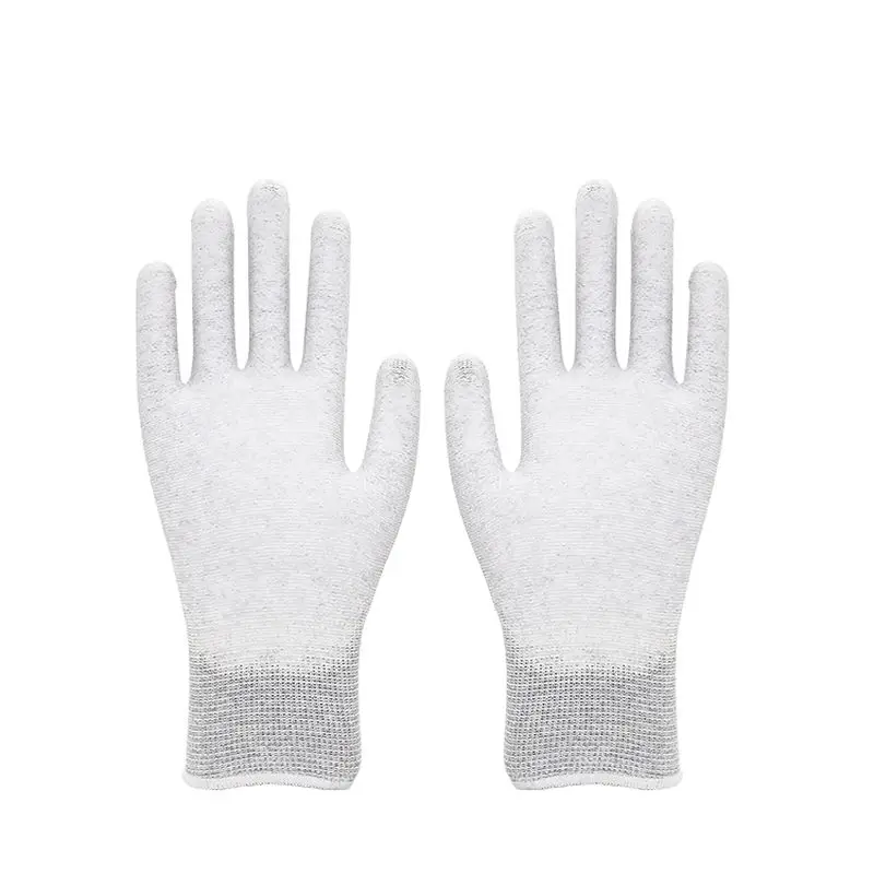 13 Gauge Seamless Assembly Antistatic Carbon Fiber Pu Top Fit Esd Anti-static Cleanroom Polyester Working Gloves