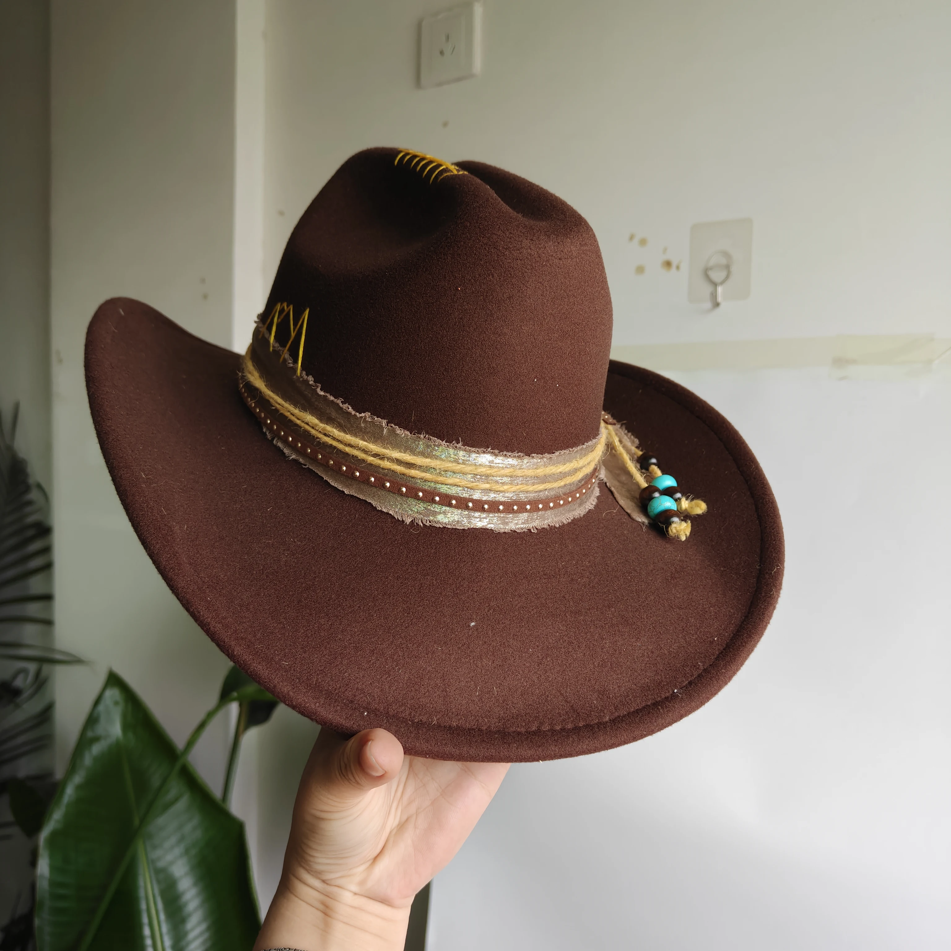 1pcs Handmade Western Cowboy hat special hat gift beach hat Cattleman girl party hat stage hat wholesale Cattleman knight hat
