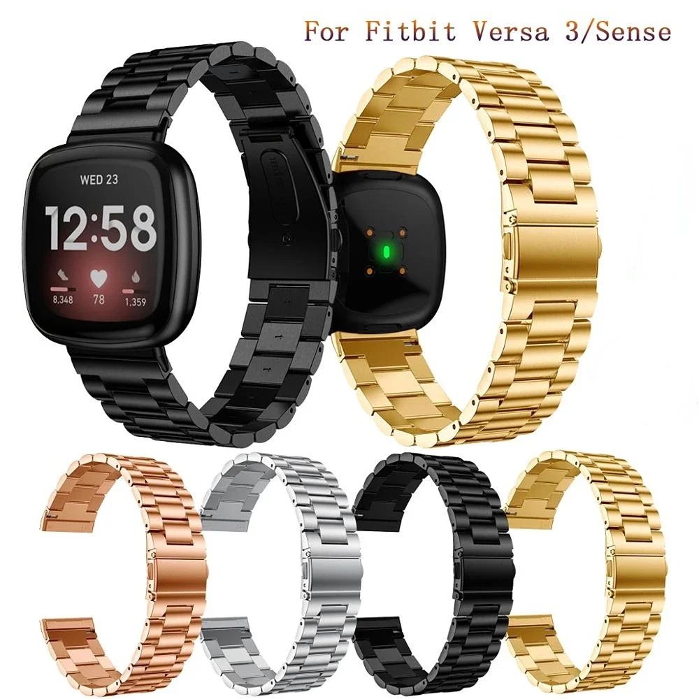 Stainless Steel Strap For Fitbit Versa 3 4 Correa For Fitbit Sense 2 Watch Bracelet Replacement Wristband Accessories