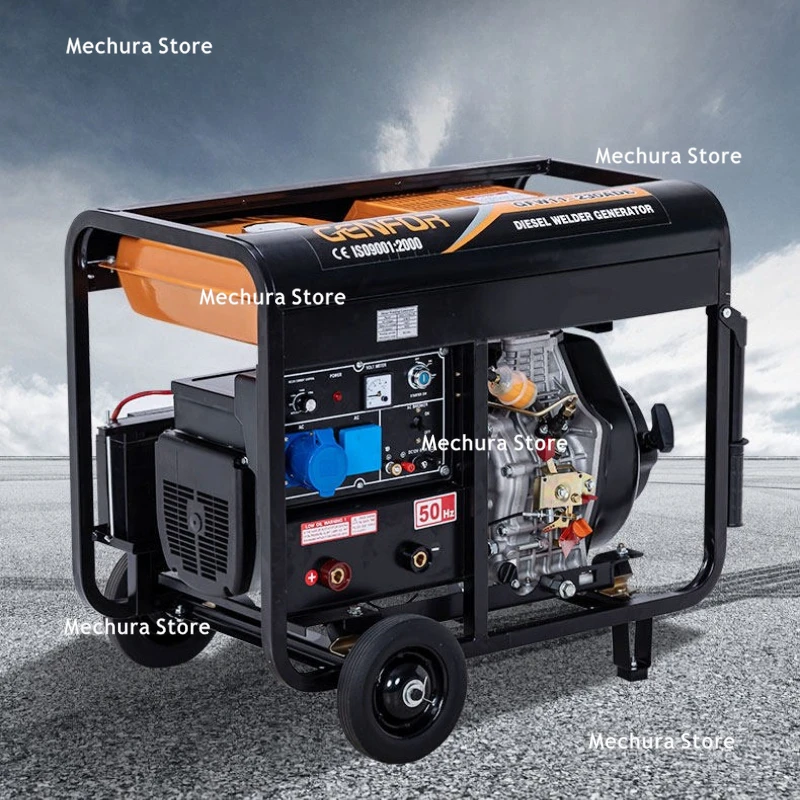 

Diesel Generator Welder Combo, 5.5KW/6KW Single Phase 220V, 8KW/10KW Three Phase 380V, 12V Output, All-in-One Unit JT60