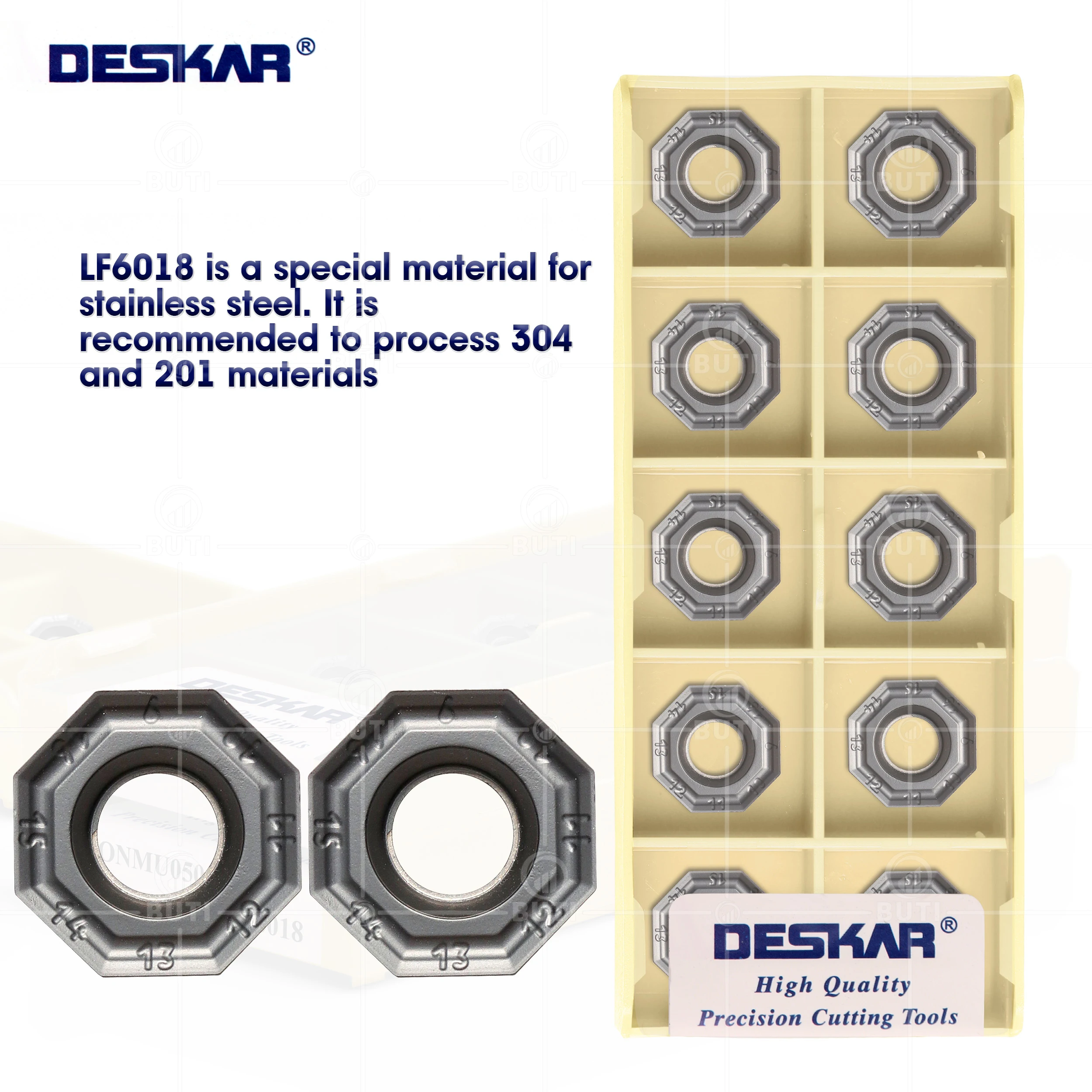 Deskar 100 Original Onmu050505 Lf6018 Fresagem Torneamento Ferramenta Torno Cnc Moinho Cortador de Peças Ferramenta Carboneto Inserções para o Aço Inoxidável
