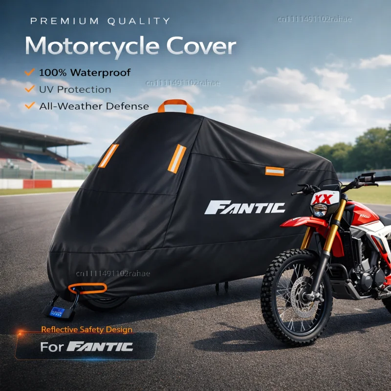 

Чехол для мотоцикла FANTIC XE125 XEF250, водонепроницаемый, утолщенный, из полиэстера, с защитой от УФ-излучения, дождя, пыли и солнца, всепогодный чехол