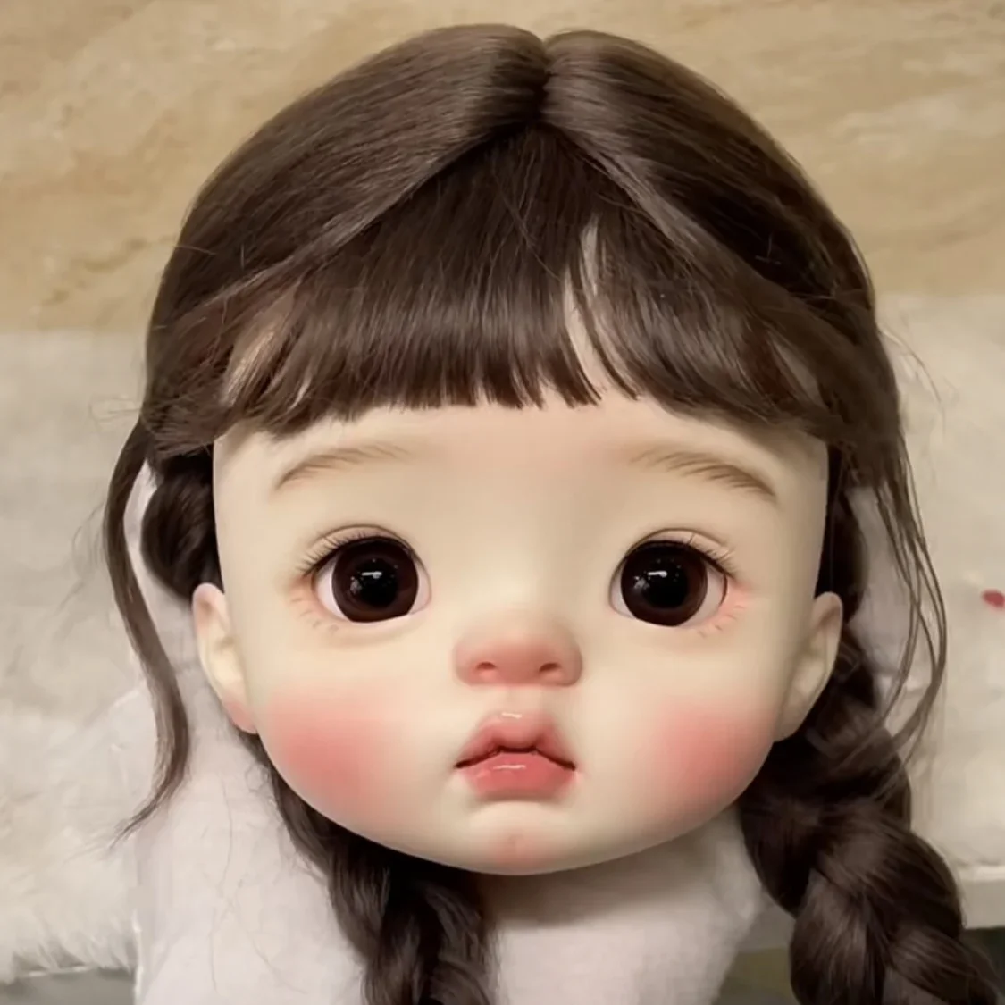 New model In stock 1/6 26cm qianqian yuanbao BJD Doll Big Head Resin Material DIY Accessories Child Toys Girl Free shipping