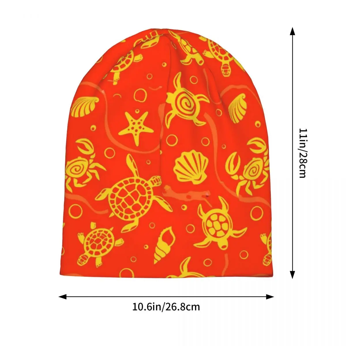 Retro Turtles Bonnet Hats Animal Pirnt Beanie Hats Printed Knit Hat Winter Y2K Cool Men Women Hippie Elastic Caps image 2