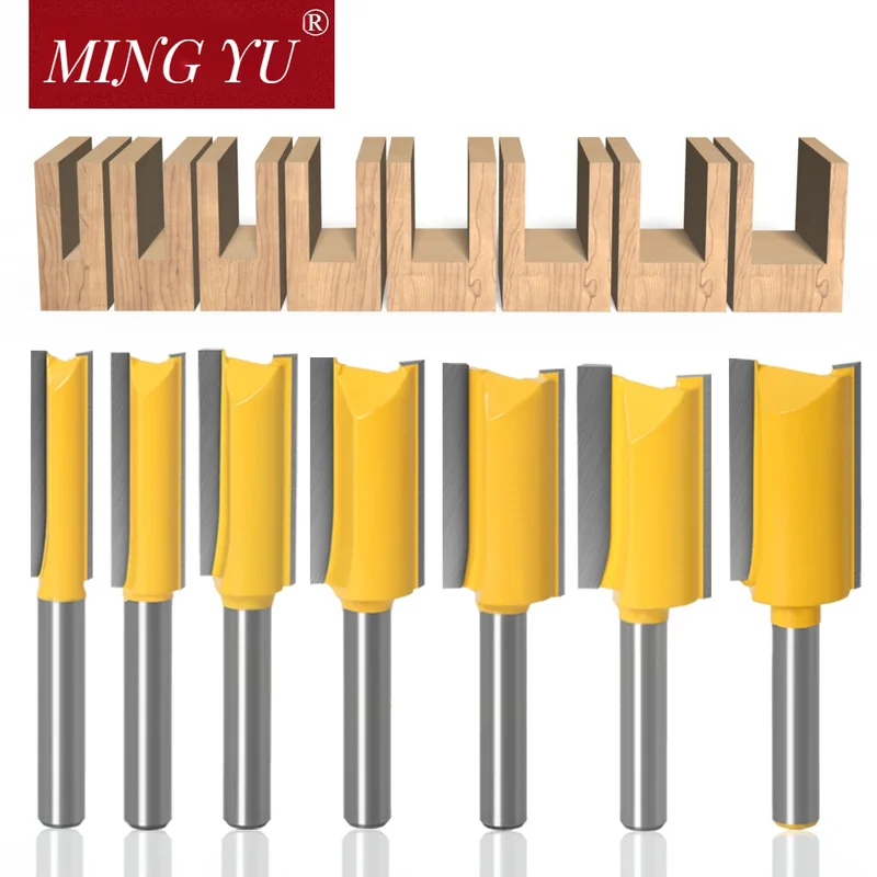 1-7 piece set single-edge double-edge straight knife slotting knife notching knife trimming machine head woodworking milling cut