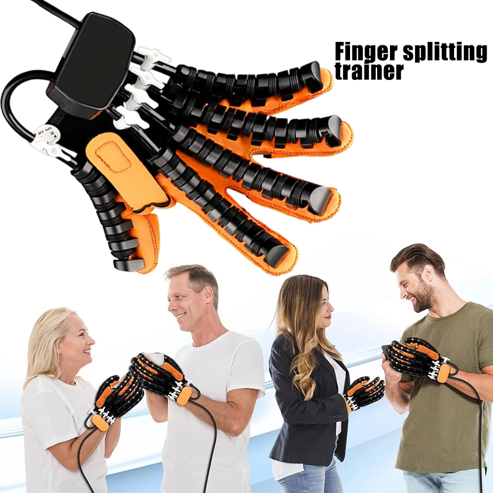 Factory Wholesale Cross Border Electric Intelligent Robot Finger Separate Training Gloves Hand Massager Stroke Hemiplegia Hand
