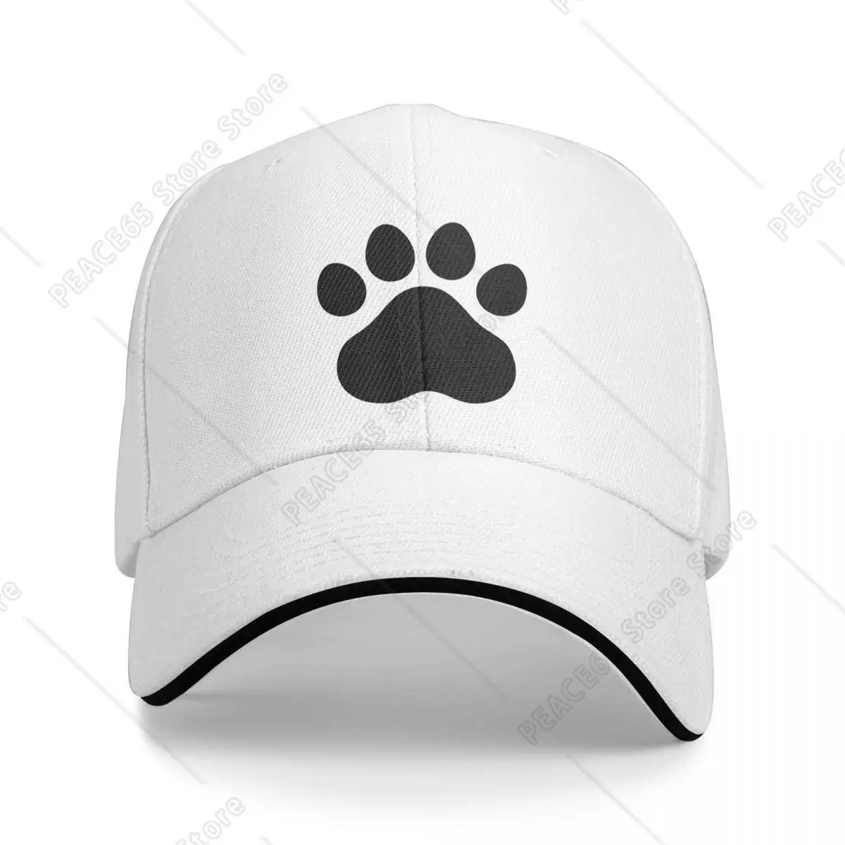 Dog Paw Adjustable Baseball Cap Cute Outdoor Hat For Men And Women Four Seasons Snapback Caps