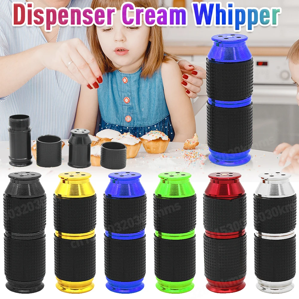 Portable Whipped Cream Cracker Dispenser Cream Cup Cake Whipper Mini Rubber Grip Safe Kitchen Cream Dessert Baking Tool