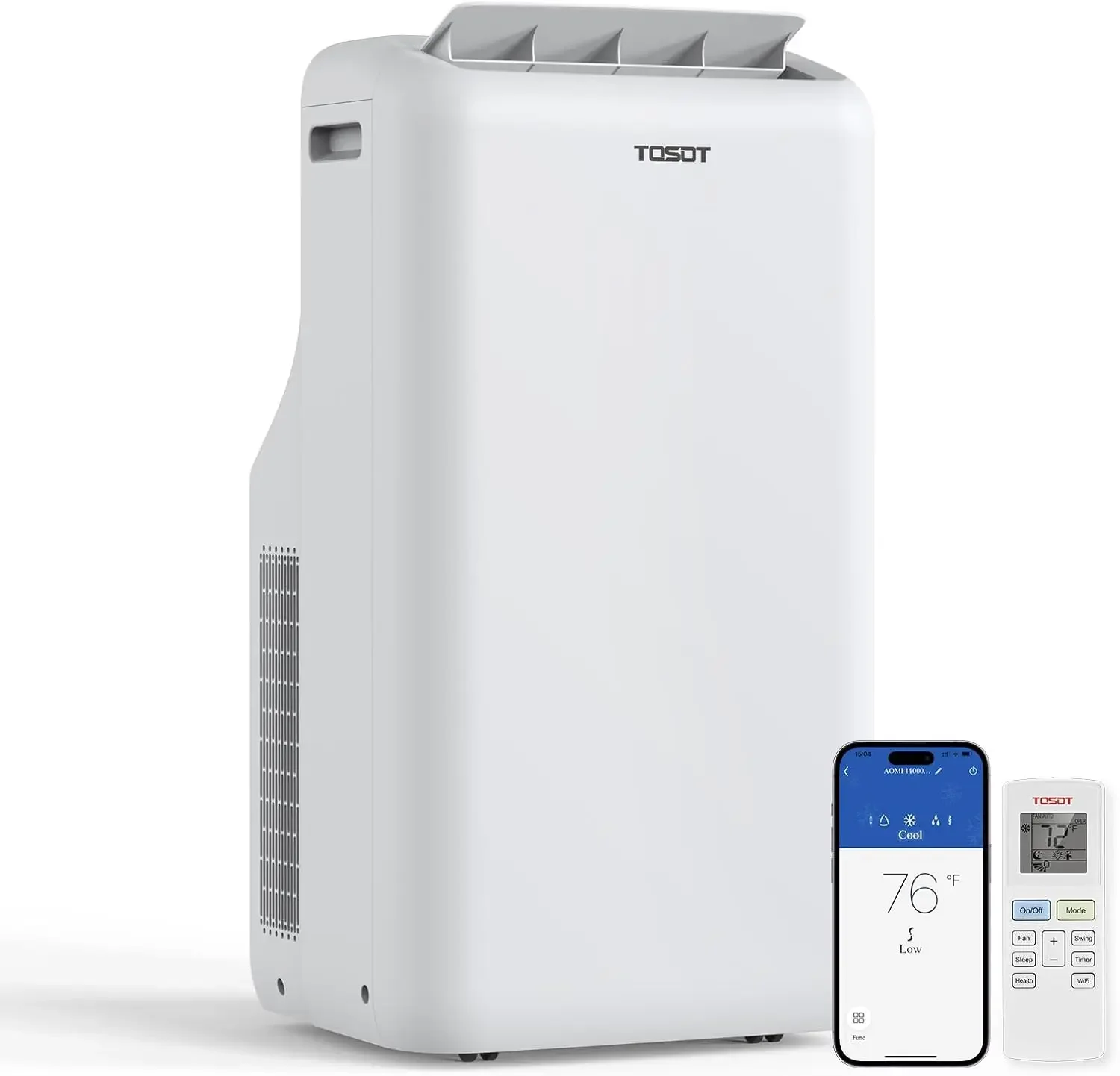 

14 000BTU 9 600 BTU SACC Smart WiFi Portable Air Conditioner with Heater Powerful Cooling Auto Swing Dehumidifier Fan 24H