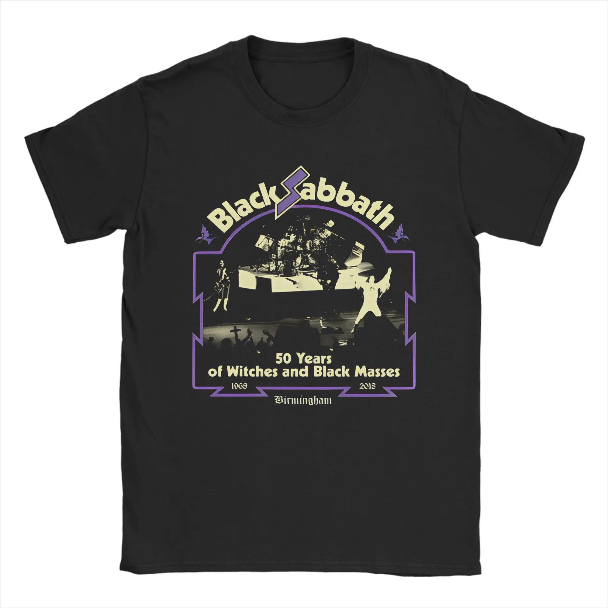 

Мужская футболка Black Sabbaths Rock Music, винтажная футболка с коротким рукавом и круглым вырезом, футболка из 100% хлопка, топы 6XL