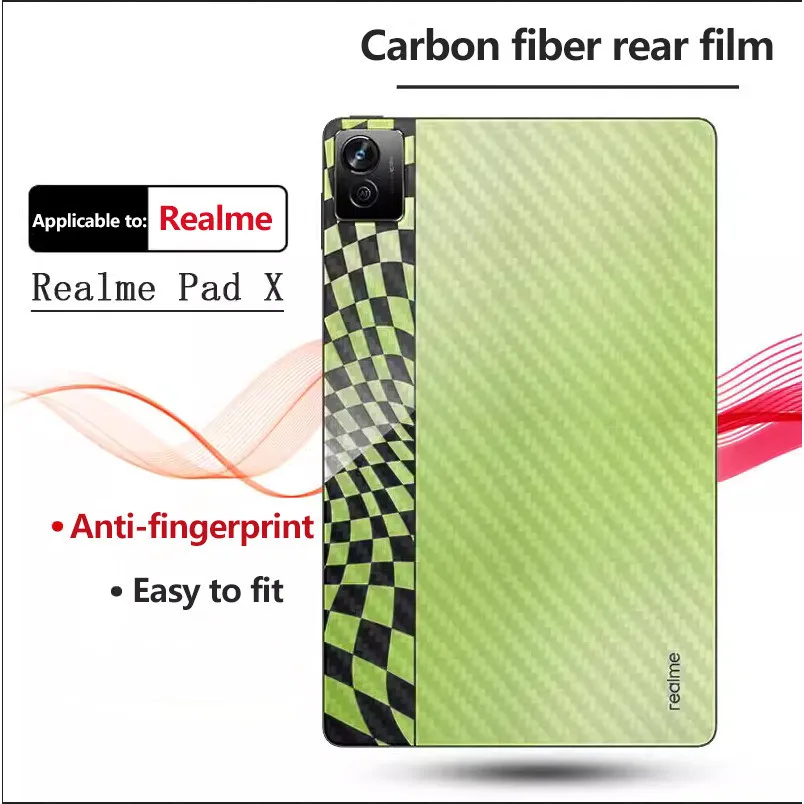 

Carbon Fiber Film For Realme X 10.95 Pad 2 11.5 Pad 10.4 Mini 8.7 inch Back Film Cover Wrap Rear Screen Protector