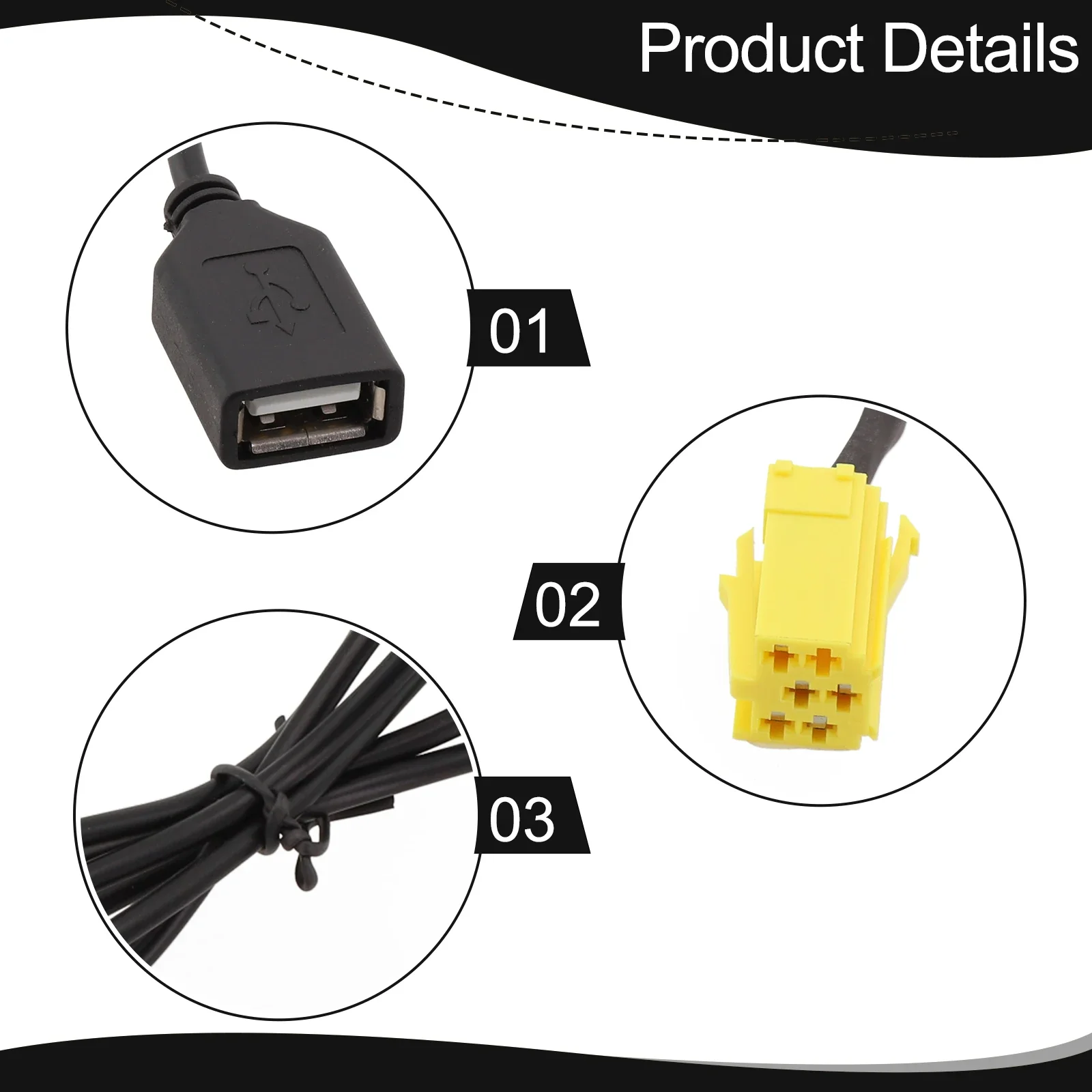 

Удлинитель порта «мама» 6Pin AUX USB удлинитель без деформации быстрая установка 12 В напряжение ABS материал для автомобильной аудиосистемы