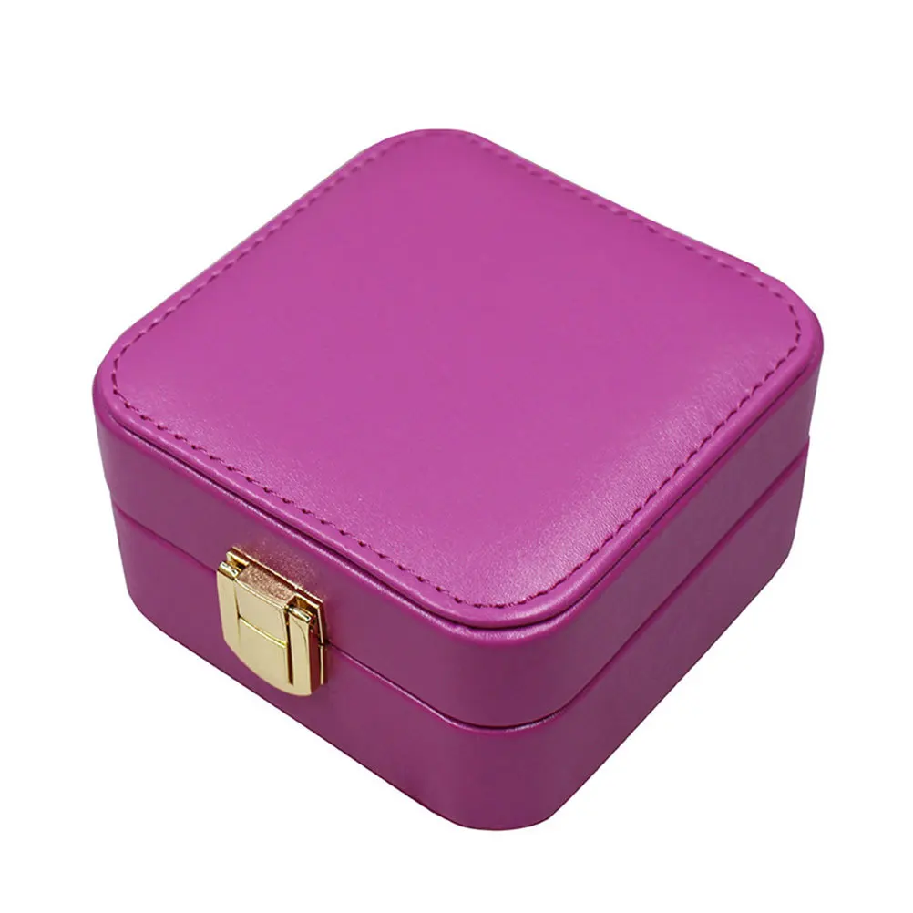 

1 pc Portable Jewelry Box Lightweight Travel Organizer For Women Dual Layer Storage Case Bracelet Ring Holder Small