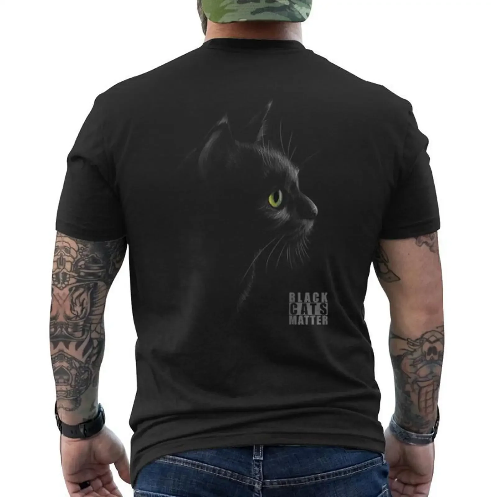 Cats Matter Cat Lives Meme T shirt imprimé au dos Cadeauxyz vintage Washed Comfortable Stylish Slightly streetwear graphic