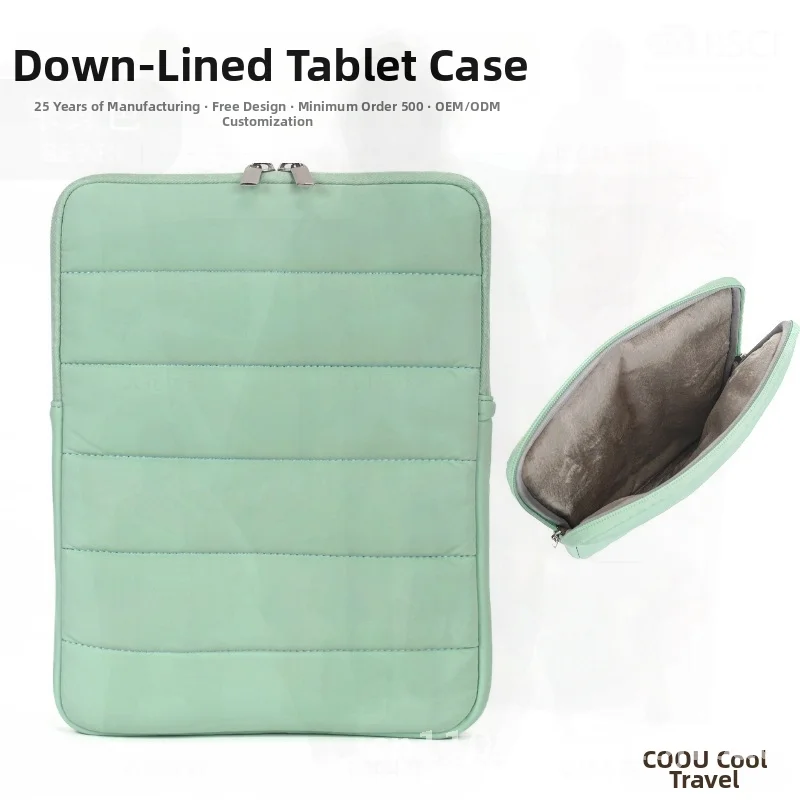 

Высококачественная пуховая сумка для планшета, женский легкий противоударный водонепроницаемый защитный чехол для компьютера для iPad, ноутбука, изумрудный 16 дюймов