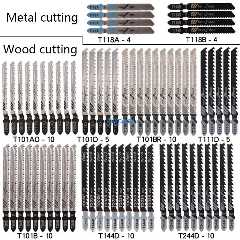 

E15A 68Pcs/ Set T-shank Multi-purpose for Fast and Clean Cutting