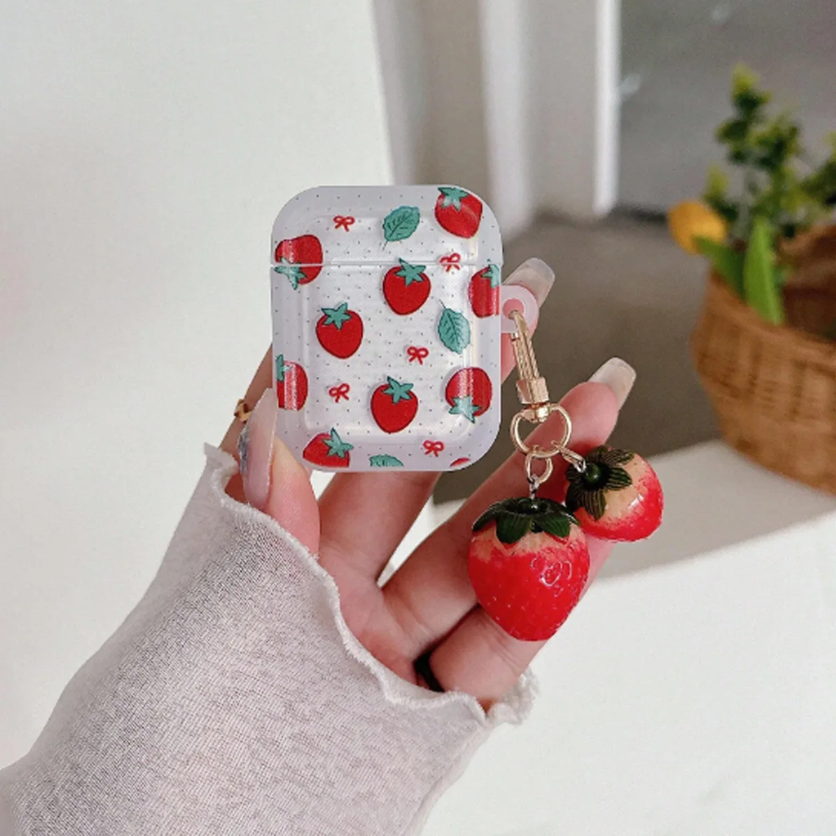 Cute fruit  strawberry Case For Airpods Pro 2 2nd Earphone Charging Box Bag Cover For Airpod 1/2/3 Soft Shell